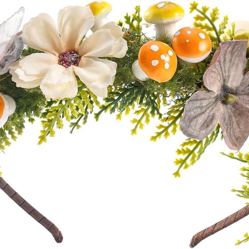 Fantasy Flower Butterfly Mushroom Headband Fairy Woodland Costume Accessory